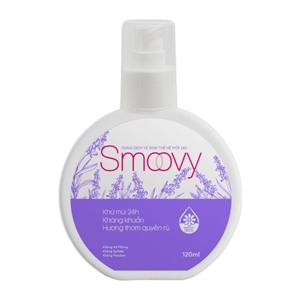Dung dịch vệ sinh phụ nữ thế hệ mới 24H Smoovy 120ml - Gia Nguyễn
