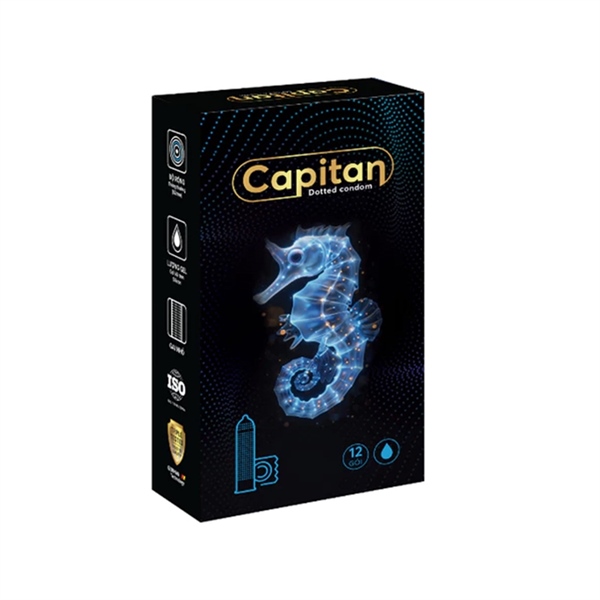 Bao cao su CAPITAN Gai + Bạc Hà (Dotted Condom+Cool Condom) + (Hộp 12 cái) - Gia Nguyễn