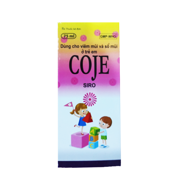Thuốc Siro Coje dùng cho viễm mũi và sổ mũi ở trẻ em - hộp 1 chai 75ml