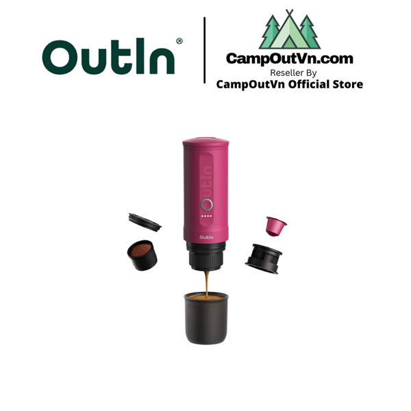 Máy Pha Cà Phê Outin Nano Portable Espresso Machine (Crimson Red) - Chính Hãng Full Vat