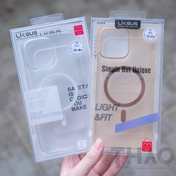 Ốp Likgus trong cứng màu magsafe