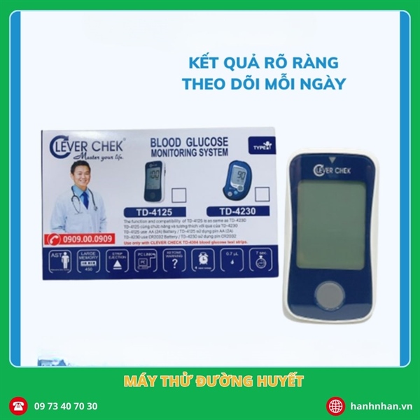 Máy thử đường huyết Clever Chek