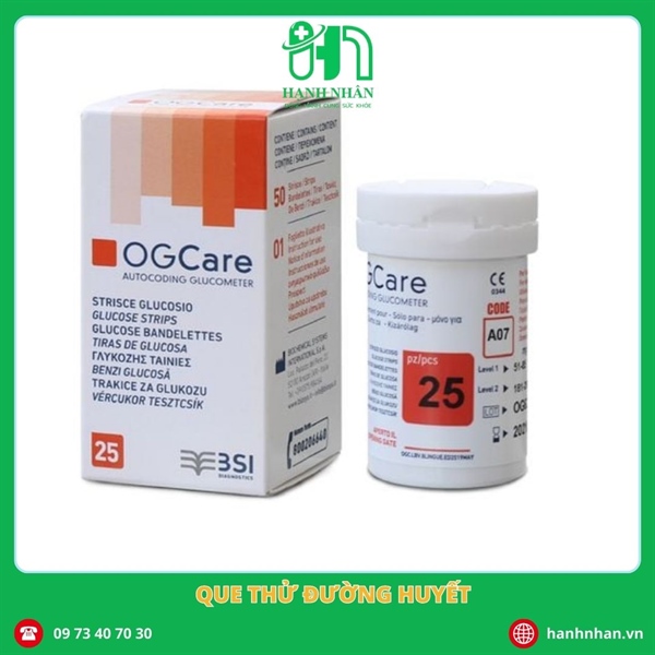 QUE DÙNG CHO MÁY THỬ ĐƯỜNG OGCARE