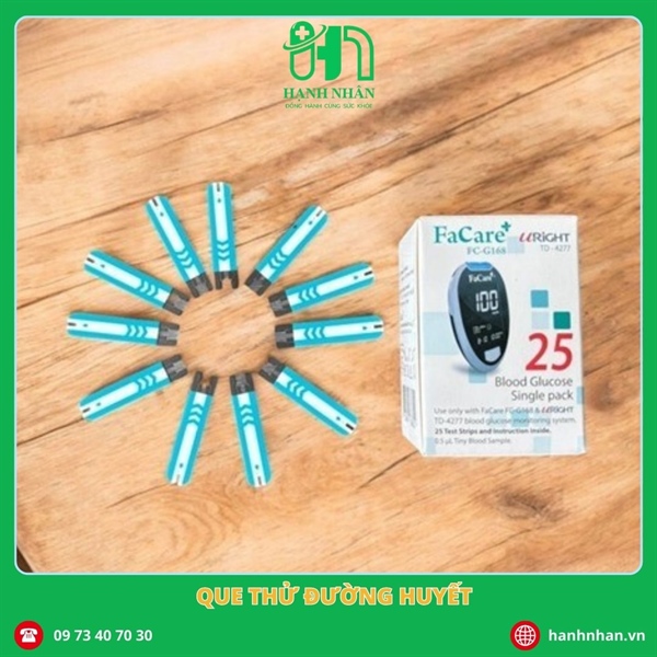 Que thử dùng cho máy test nhanh chỉ số Glucose trong máu Dùng cho máy TD-4277 & G168