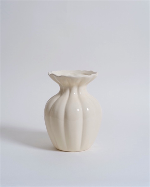 Bình hoa - Muse - Trắng kem - Size M - 17.5 x 11cm