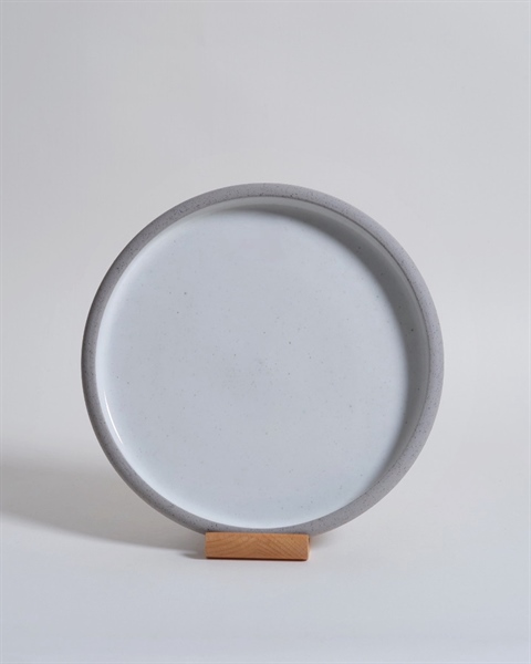 Dĩa lớn - Jumbo - Xám - 21.5 x 2cm