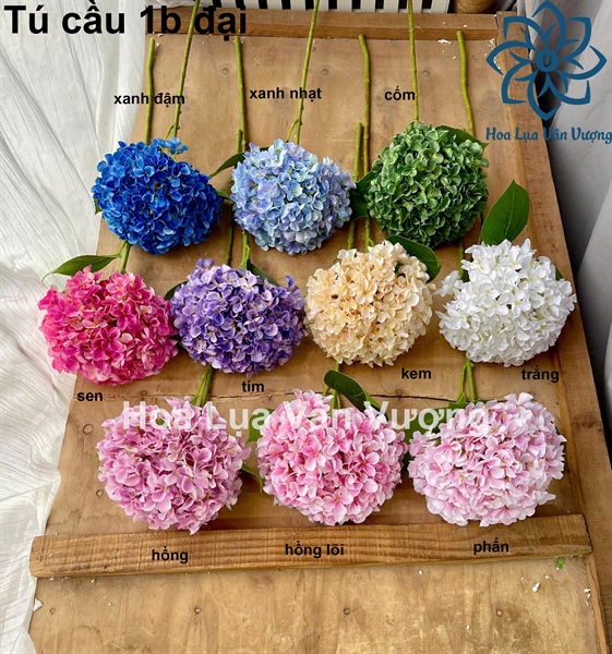 Tú cầu 1b đại - Hoa cành dài - Hoa Lụa Vân Vượng