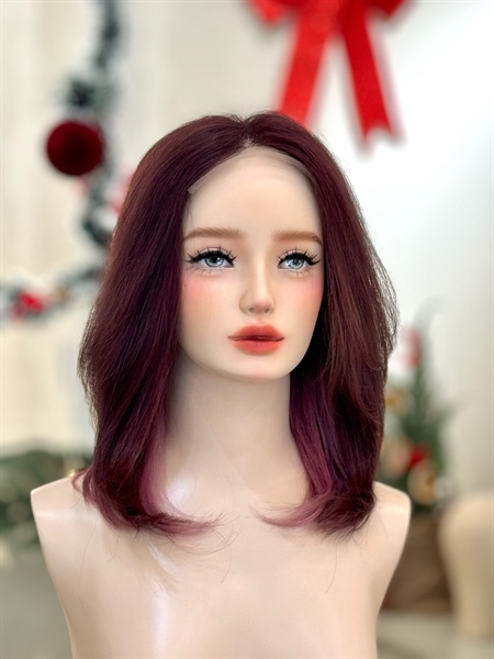 TÓC BỘ MUSE SHORT - (PRE) - 5X5 INCH - MOCHA CHERRY LIGHT PINK