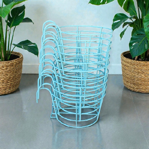 Combo 5 Giỏ Treo Ban Công Sắt Đặc Nguyên Khối Chống Rỉ 22x28x12/15HxD18