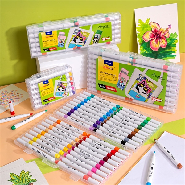 Màu Acrylic Markers 12/24 màu ACM Thiên Long