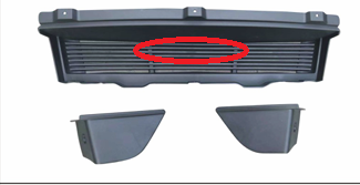 Miếng nhựa đen trang trí cản j6L.220 - giữa