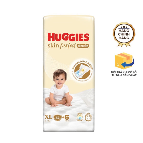Bỉm Huggies Việt Nam size 05 XL quần 52+6 miếng (12-17kg)