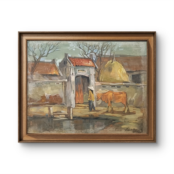 Làng quê xưa - Khổng Thu Thủy - 80x100 cm