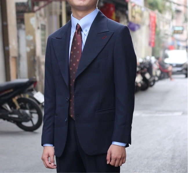Dark Navy Midnight Peak Label 2 Pieces Suit