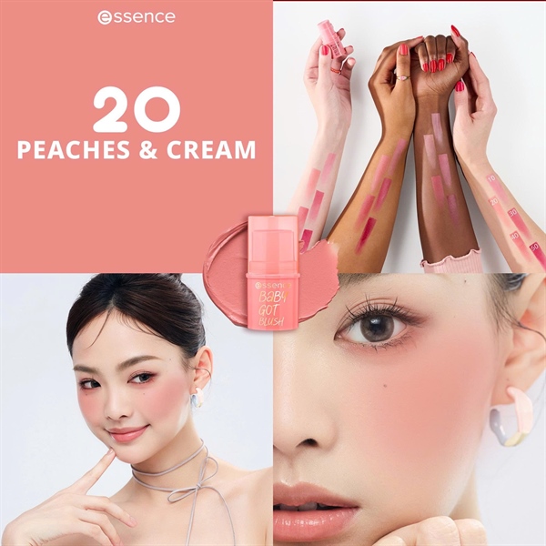 Má hồng dạng thỏi Essence - 20 Peaches & Cream (VAT)