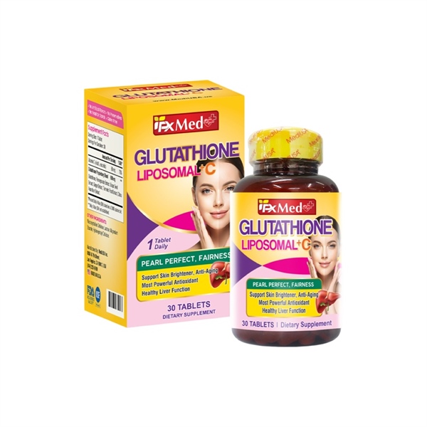 PXMed Glutathione Liposomal +C 30 viên sáng da, chống oxy hóa