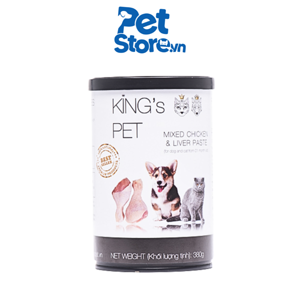 Pate Cho Chó mèo King's Pet Lon 380g