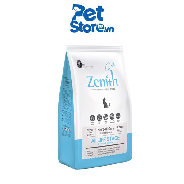 Hạt Mềm Cho Mèo Zenith Hairball - Hỗ Trợ Búi Lông 1.2kg