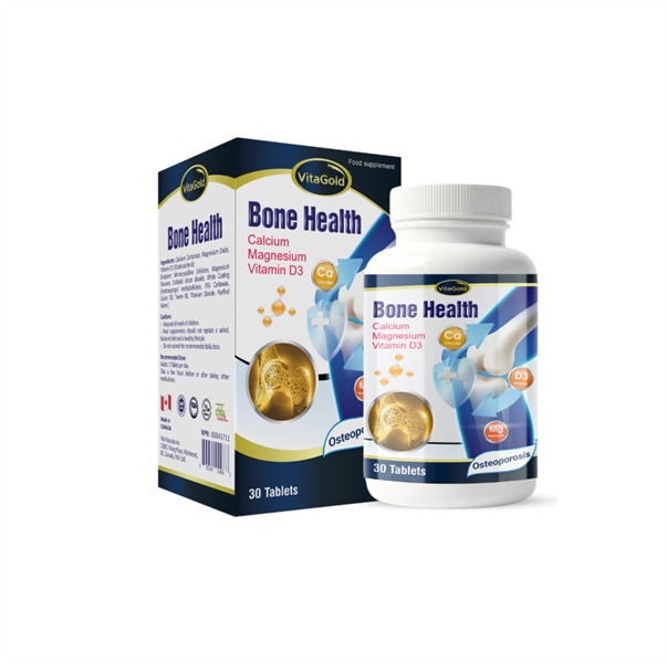 Vitagold Bone Health Canada Hỗ trợ xương, răng chắc khỏe (Hộp 30 viên)