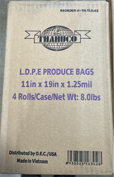 L.D.P.E Produce Bags(màu tím )