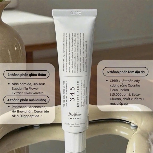 Kem dưỡng ẩm, phục hồi da dr.althea 345 relief cream 50ml
