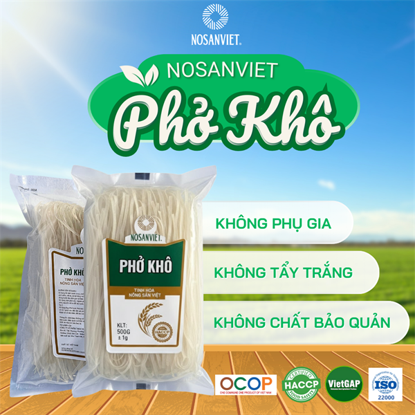 Phở khô Nosanviet 500g (mẫu mới)