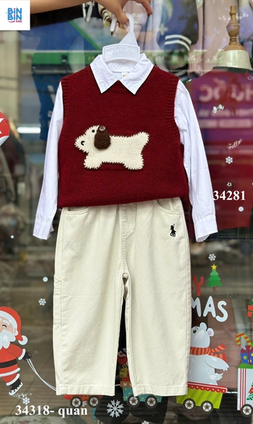 34318-Quần kaki ngựa kem