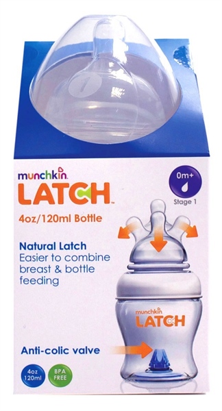 BÌNH SỮA CHO TRẺ SƠ SINH MUNCHKIN LATCH BOTTLE 0M+ STAGE 1