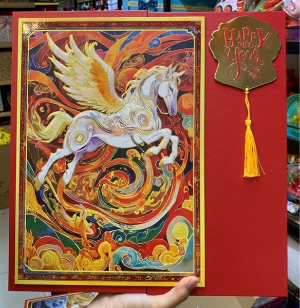 Hộp tết đỏ sz l ( happy new year)