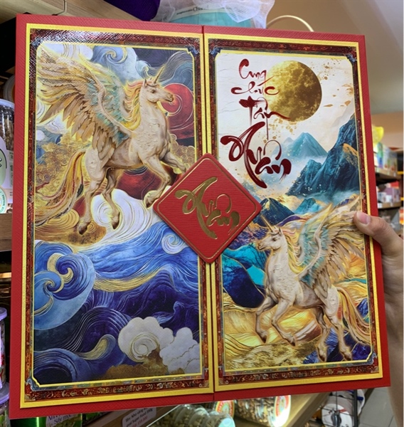 Hộp tết đỏ 65 sz l 2 ngăn