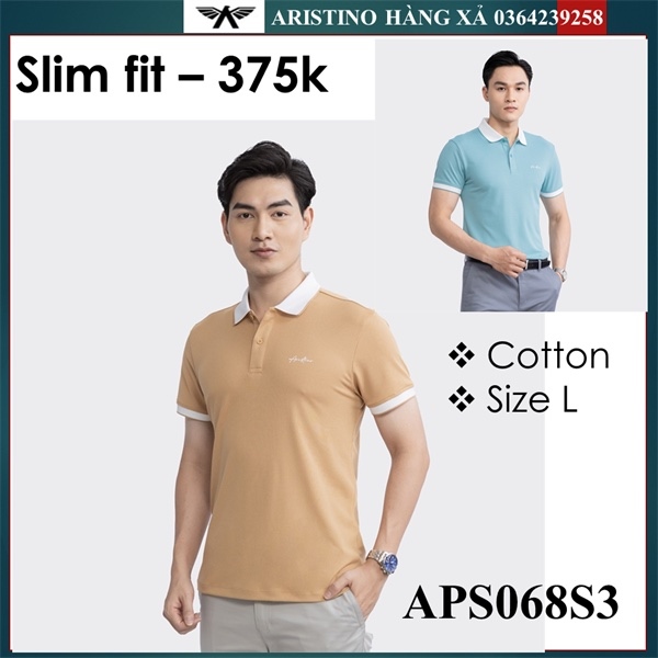 Áo polo Aristino APS068S3 slimfit chất thể thao xốp mềm mỏng nhẹ
