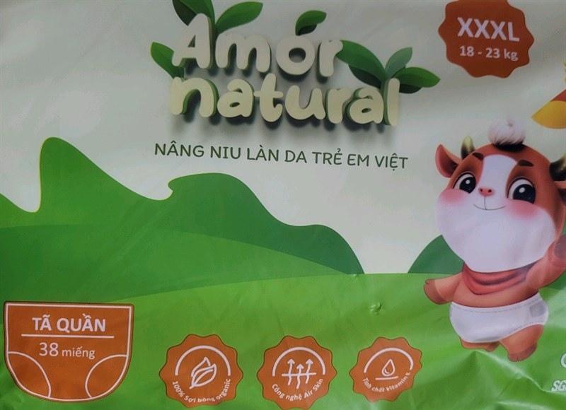 Tã quần Amor Natural 3XL 38 miếng