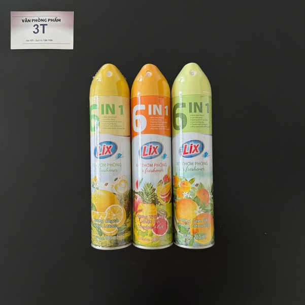 Xịt Thơm Phòng Lix 280ml Khử Mùi Nhanh 6in1