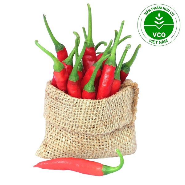 Ớt hiểm đỏ hữu cơ (Túi 50 g)