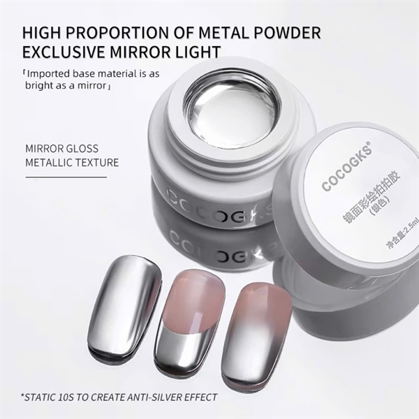 Gel metan COCOGKS tráng gương màu bạc sáng