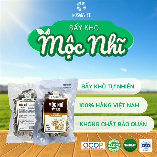 Mộc Nhĩ Nosanviet - Túi 30g