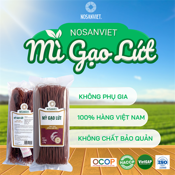 Mỳ gạo lứt Nosanviet 250g (mẫu mới)