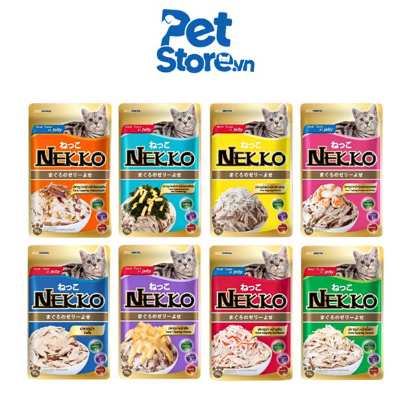 Pate Mèo Nekko Dạng Jelly - Công Thức Cá Ngừ Dinh Dưỡng 70g
