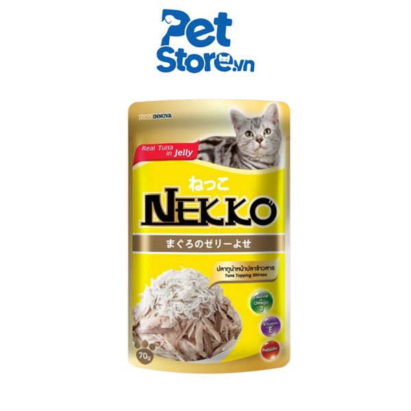 Pate Cho Mèo Nekko - Công Thức Sốt Cá Ngừ Dinh Dưỡng 70g