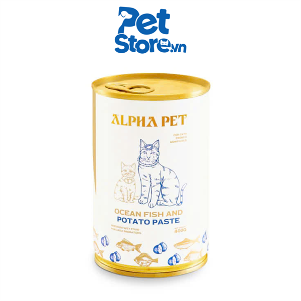 Pate Chó Alpha Pet - Vị Cá Biển Khoai Tây 400g