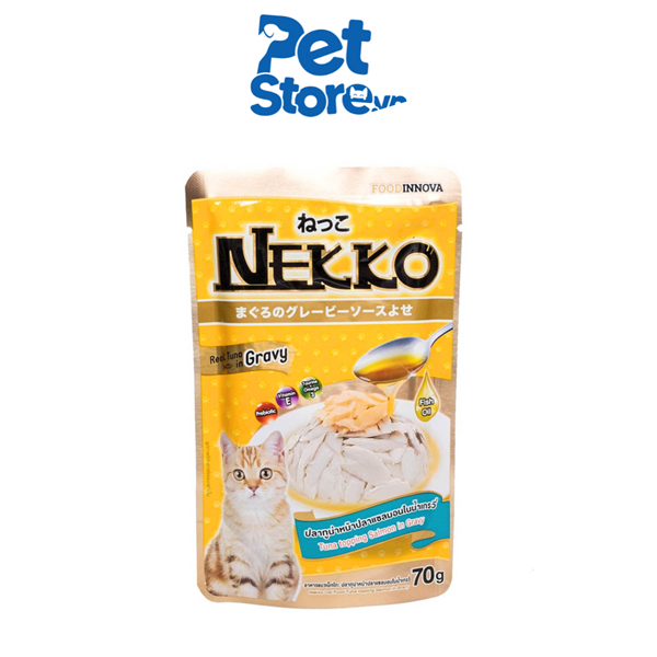 Pate Cho Mèo Nekko - Công Thức Sốt Cá Ngừ Dinh Dưỡng 70g