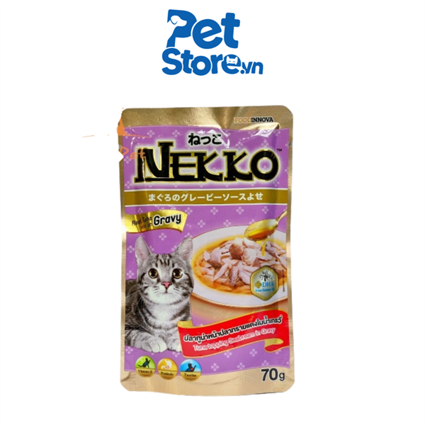 Pate Cho Mèo Nekko - Công Thức Sốt Cá Ngừ Dinh Dưỡng 70g