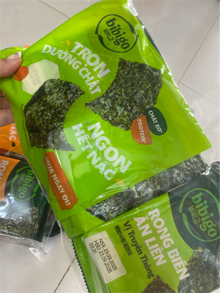 Rong biển ăn liền bị truyền thống lốc 3 bibigo