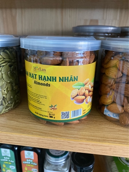 Hạnh nhân nguyên vị hũ 250gr