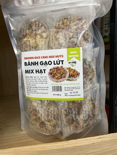Bánh gạo lứt tròn mix hạt