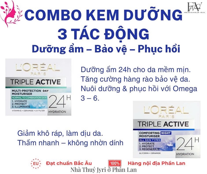 Kem dưỡng đêm TRIPLE ACTIVE L’ORÉAL
