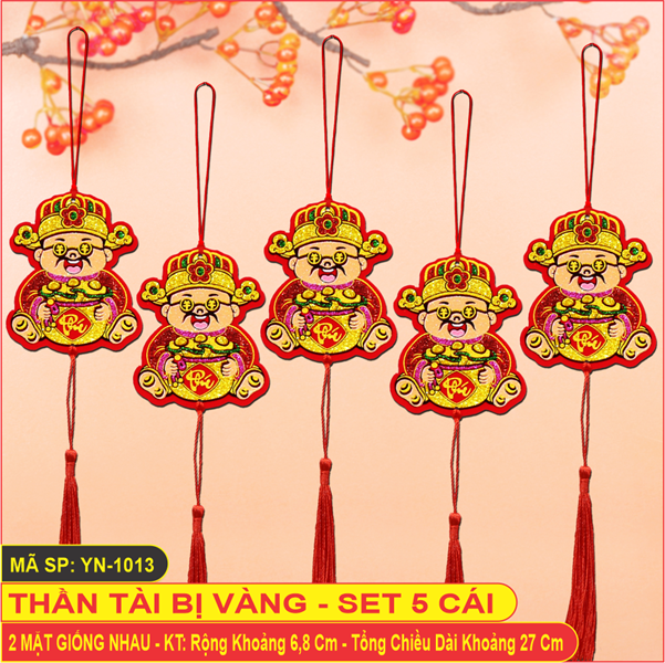 Set 5 Liễn Treo Đào, Mai, Quất...Trang trí Tết 2026 ( Nhiều Mẫu)