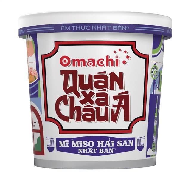 Mì quán xá Châu Á Omachi Miso hải sản Nhật Bản 96g