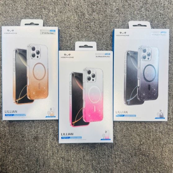 CASE KEEPHONE LILILAN MAGSAFE KIM TUYẾN 17PROMAX - XANH