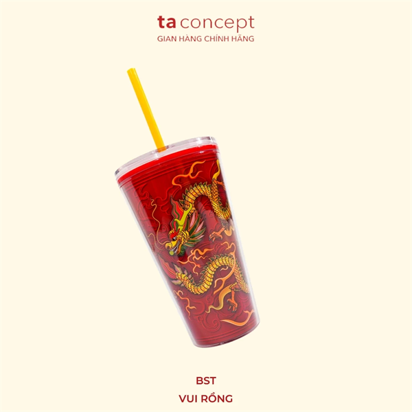 Red Tumbler - Colored Dragon